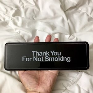 🖤NEW ‘Thank You For Not Smoking’ plate
